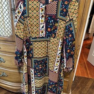 Zara Multicolor Patterned Dress